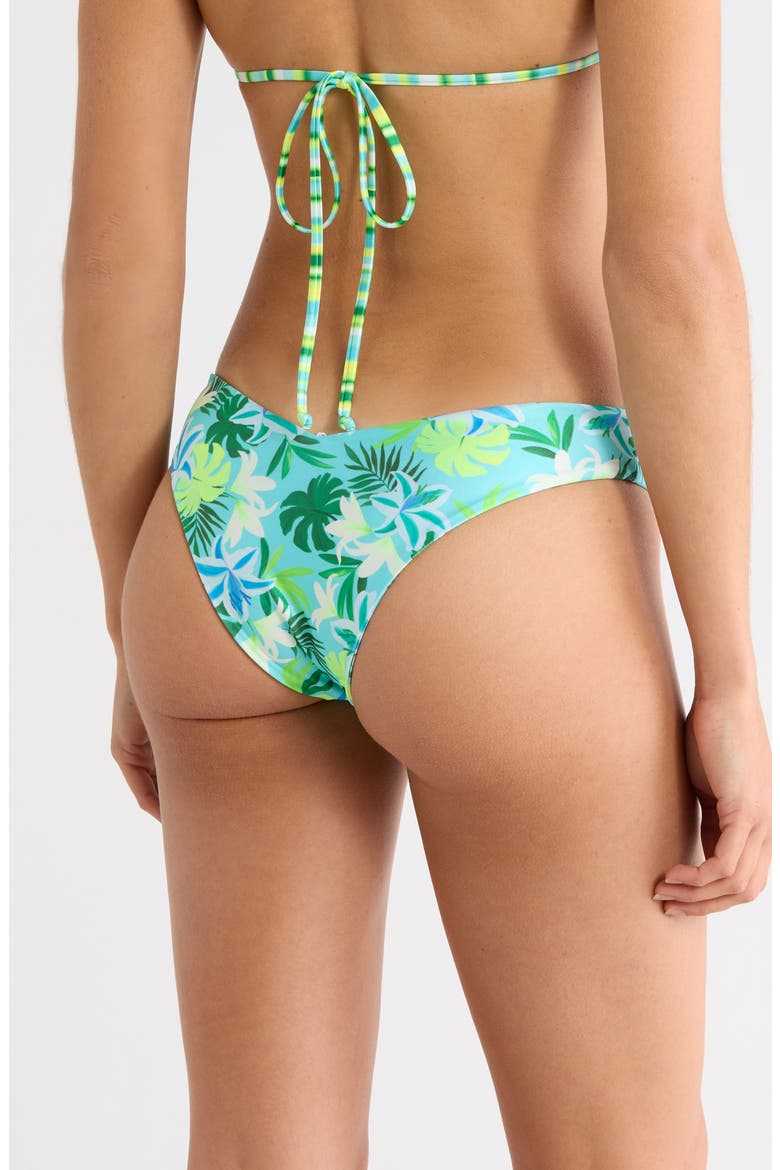 Dipped Cheeky Bikini Bottoms, Alternate, color, LIMONCELLO LAGOON
