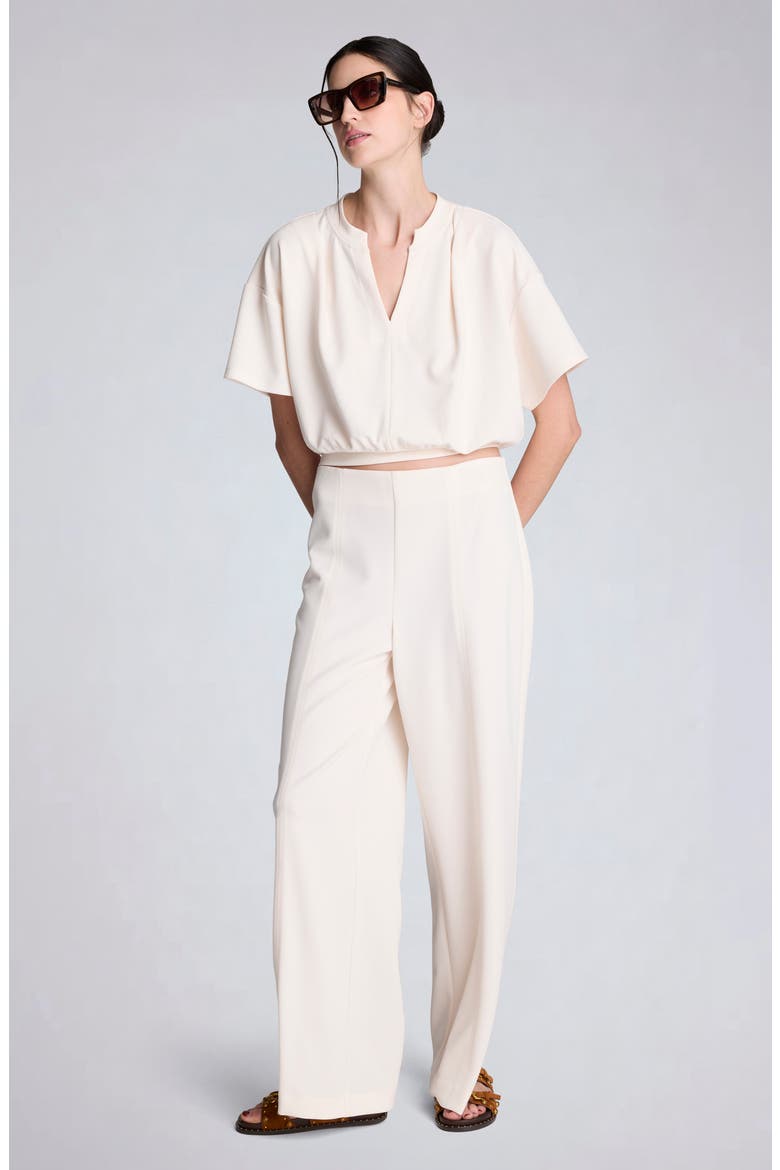 Hollywood High Waist Pull-On Wide Leg Pants, Alternate, color, OYSTER