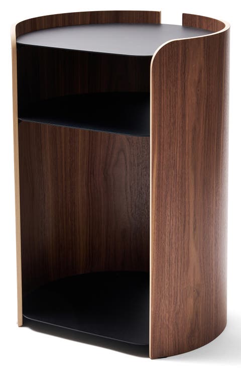 Contour Wood & Steel Side Table