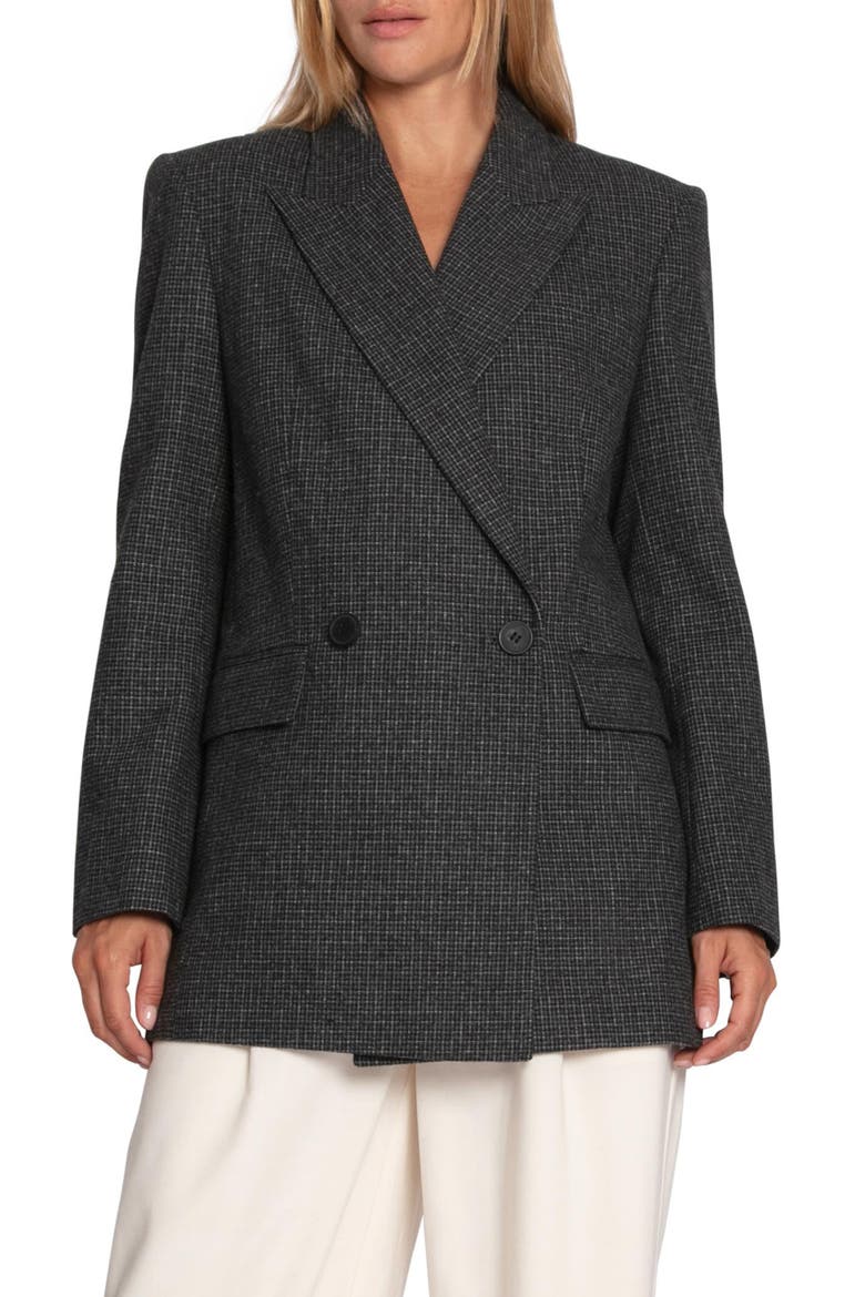 Big Brother Talk Double Breasted Blazer, Main, color, CHARCOAL