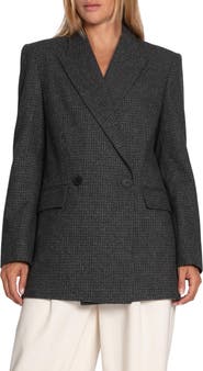 Belle & Bloom Big Brother Talk Double Breasted Wool Blend Blazer