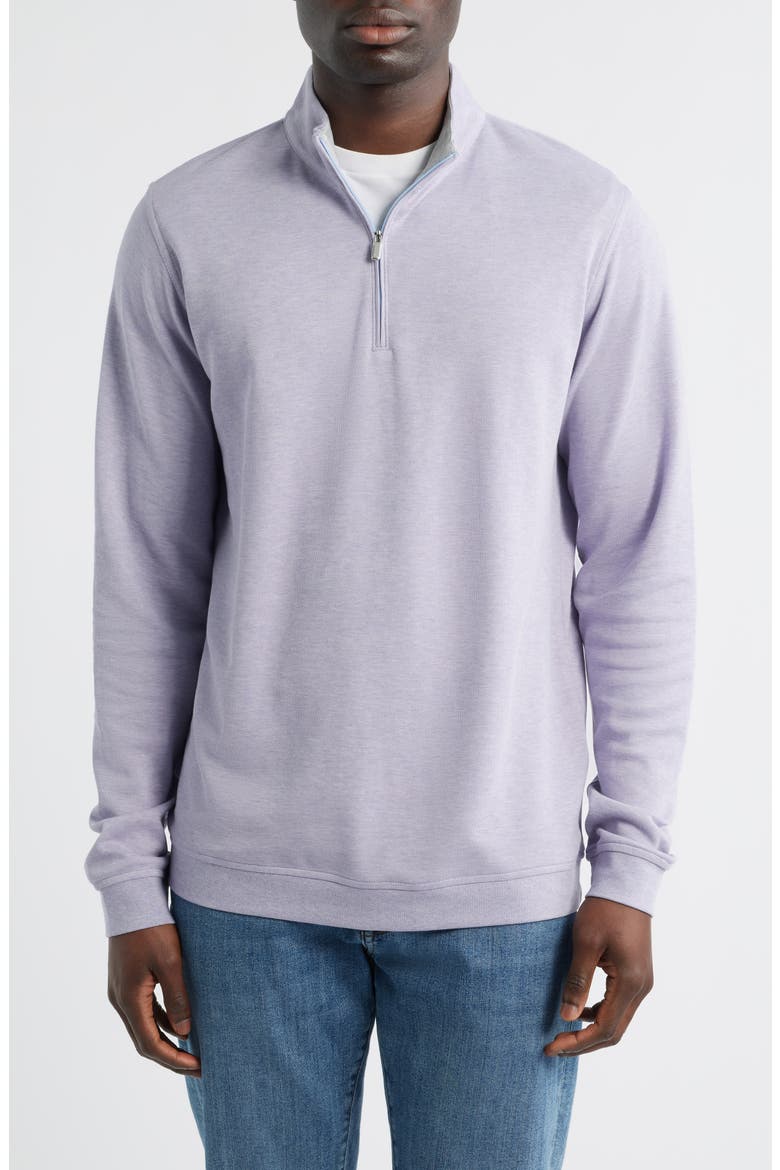 Comfort Interlock Quarter Zip Pullover, Main, color, LIGHT VIOLET