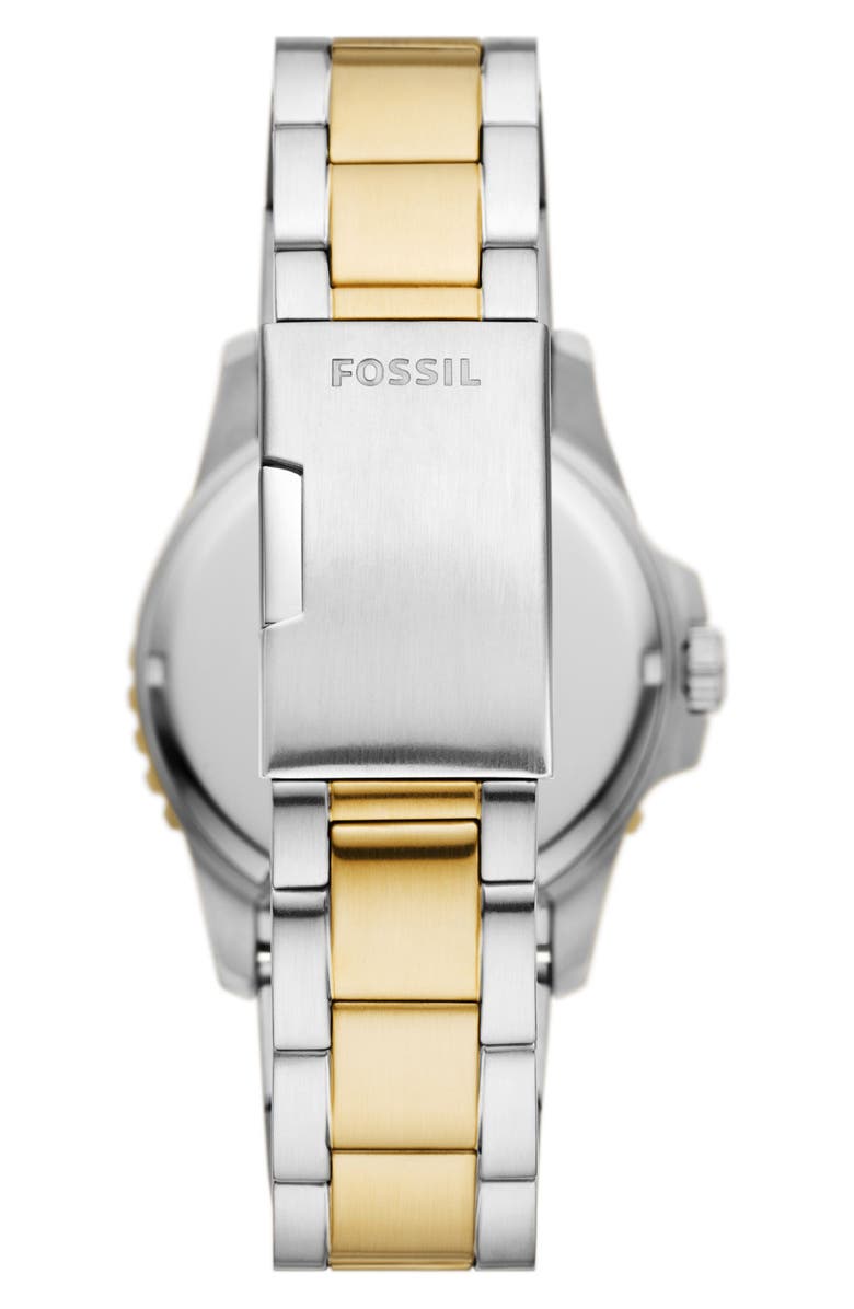 Fossil Blue Dive Bracelet Watch, 42mm, Alternate, color, Two Tone