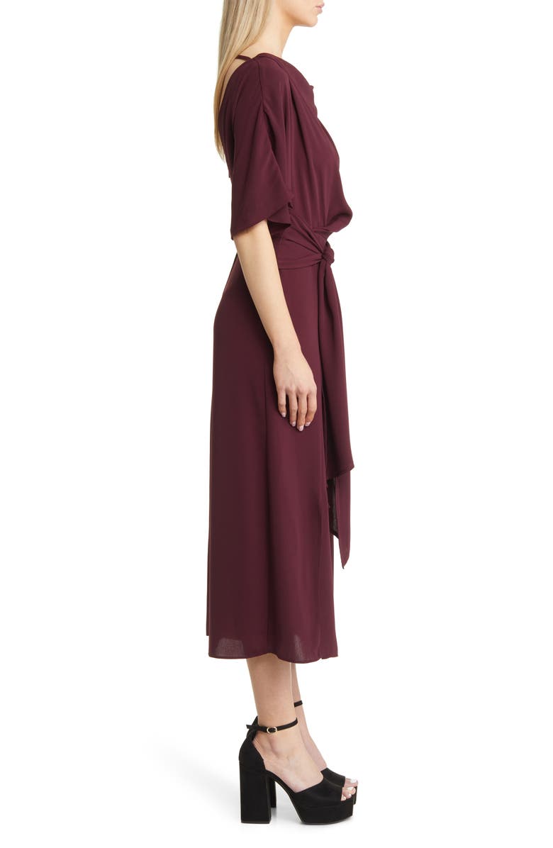 ASOS DESIGN Cowl Neck Tie Waist Dress, Alternate, color,