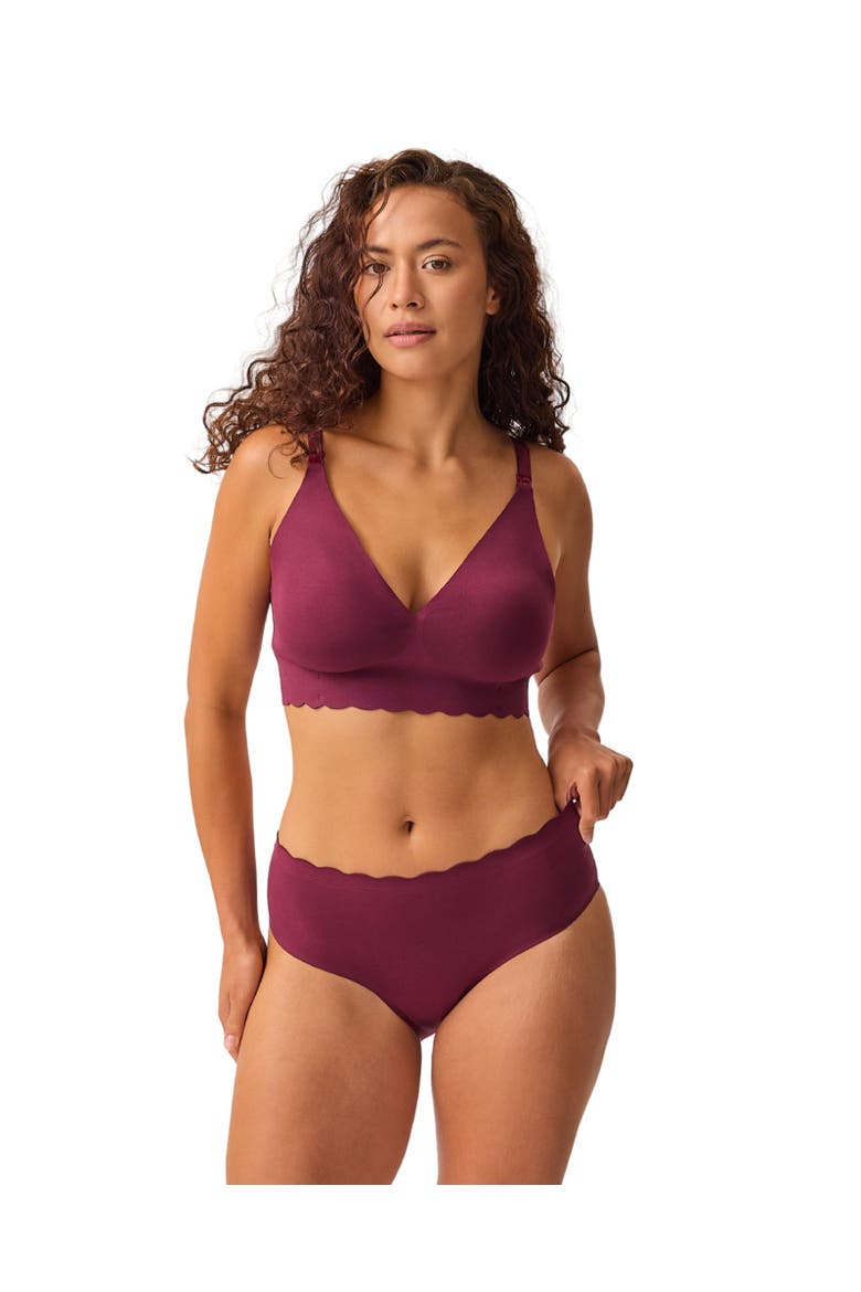 BareBond Cotton Maternity & Postpartum Brief, Alternate, color, Garnet