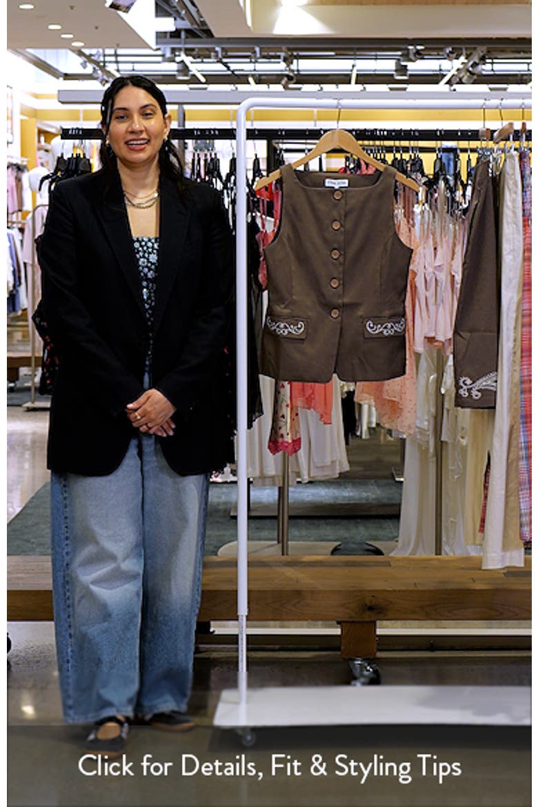 Embroidered Detail Canvas Vest video