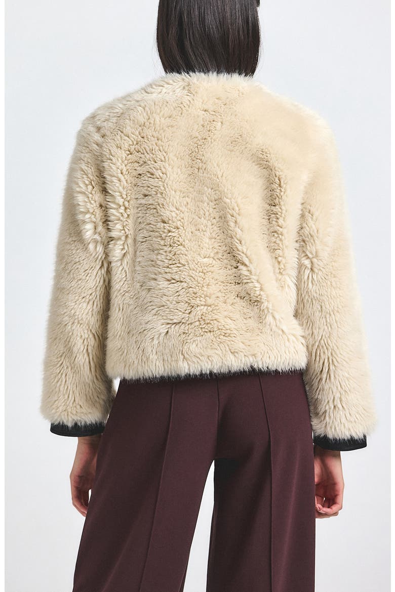 Emerise Plush Faux Fur Coat, Alternate, color, CREAM