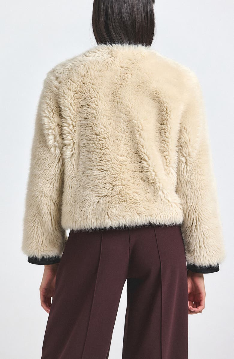 Derek Lam 10 Crosby Emerise Plush Faux Fur Coat, Alternate, color, Cream