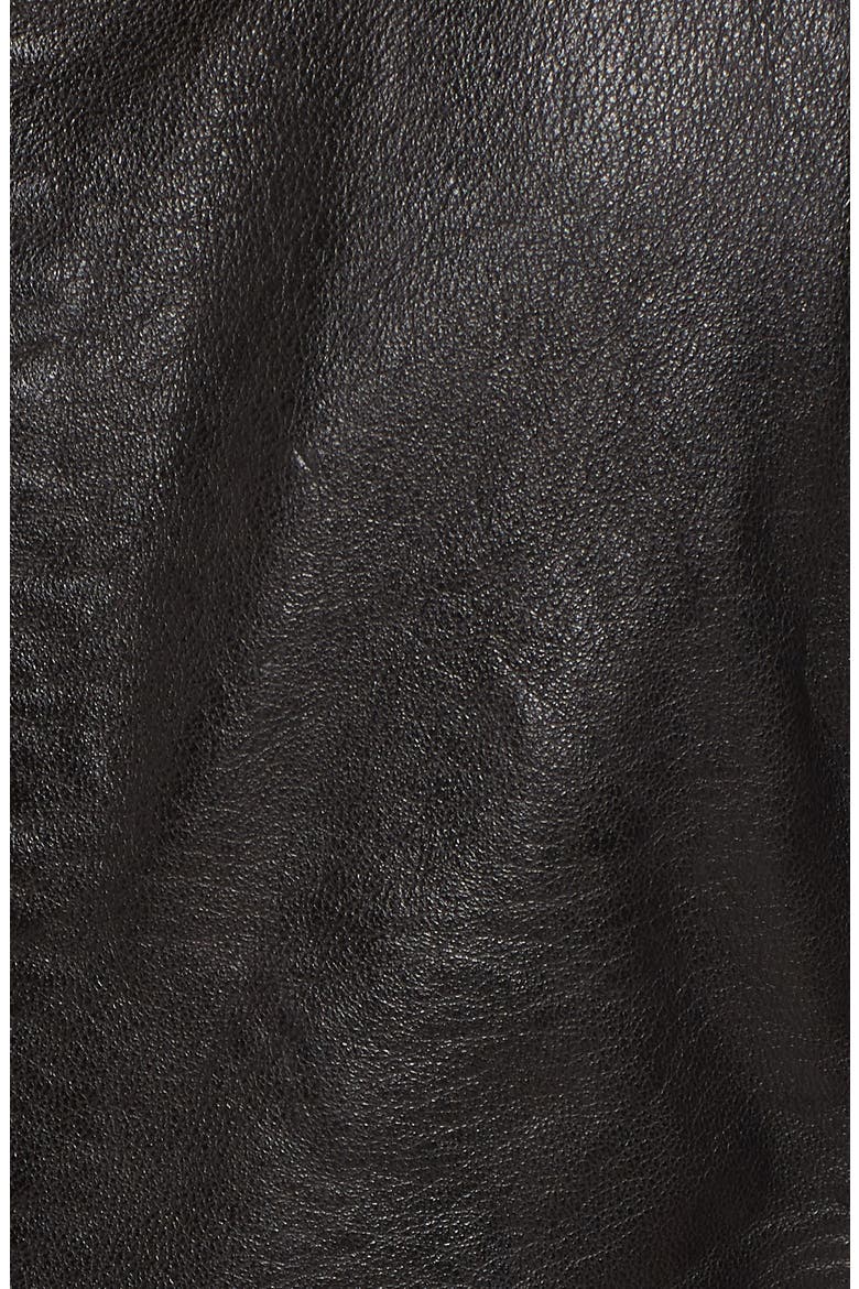 Leather Lambskin Leather Moto Jacket, Alternate, color, BLACK