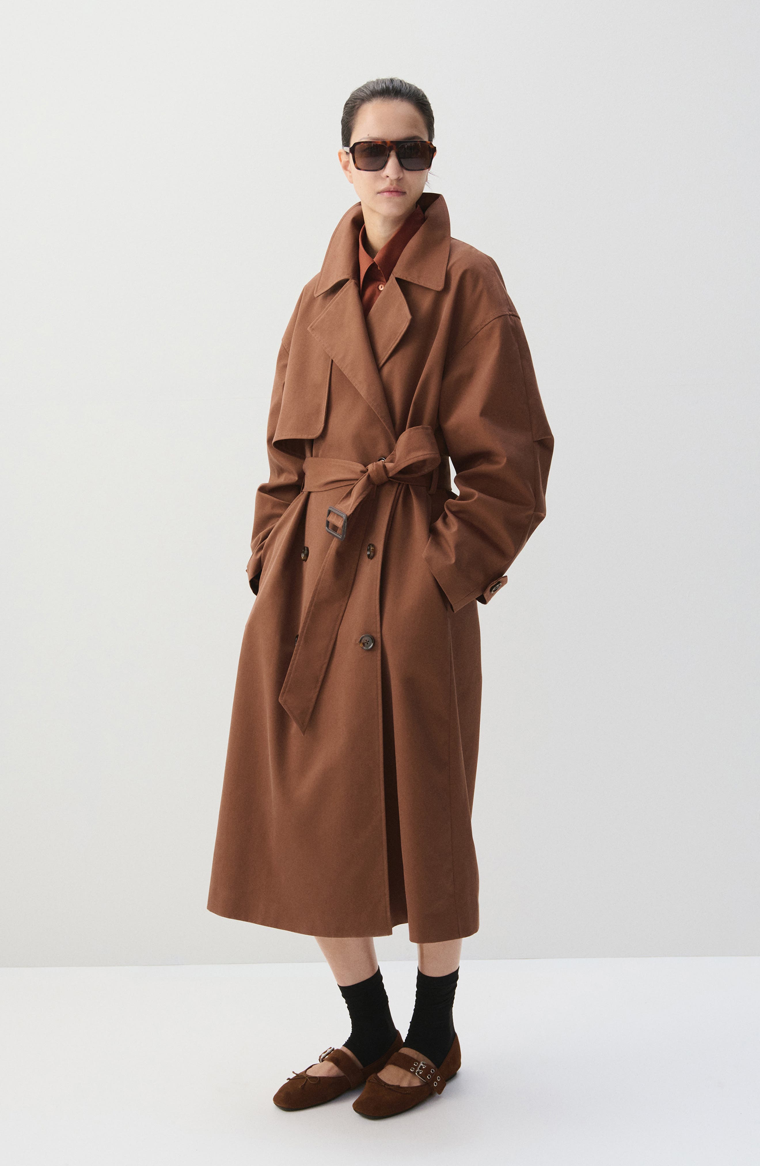 MANGO Mary Jane Ballet Flat, Alternate, color, Chocolate