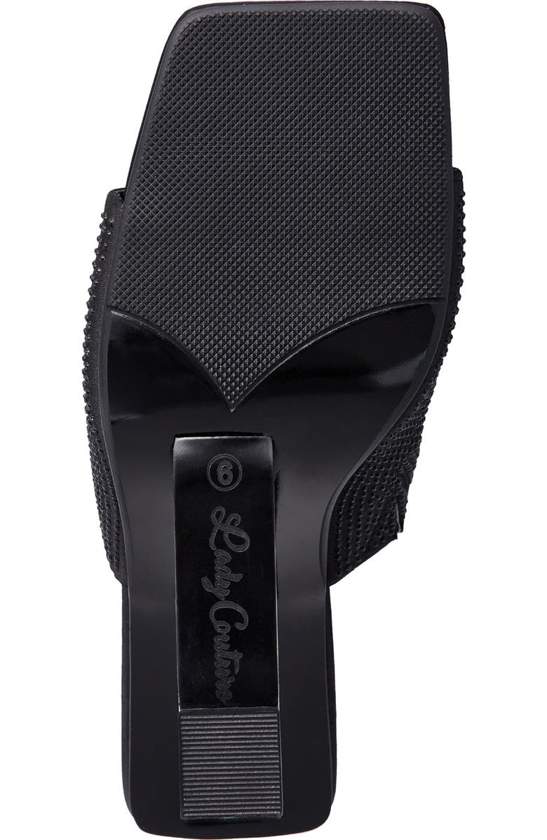 LADY COUTURE Rhinestone Wedge Slide Sandal, Alternate, color, Black