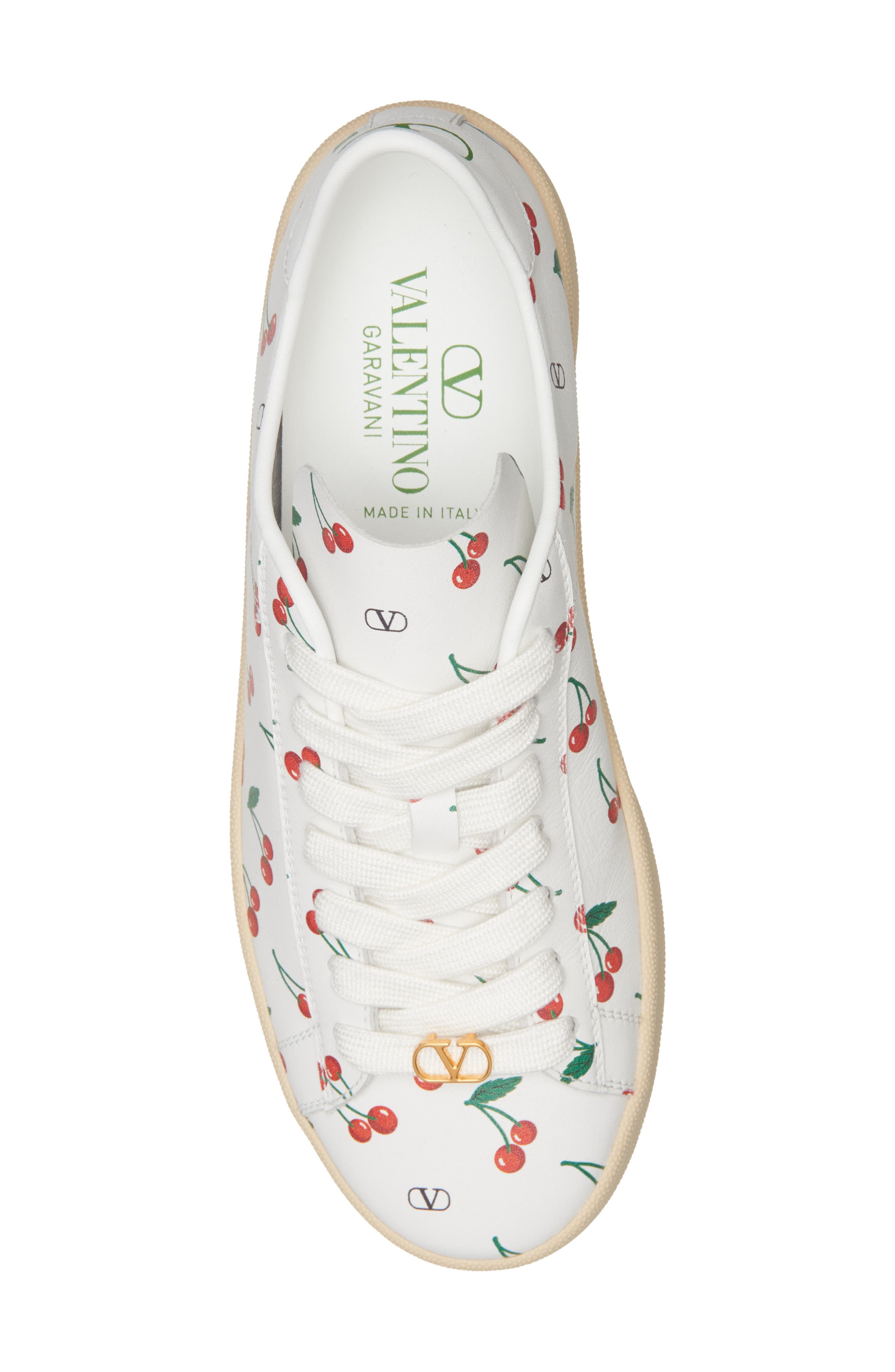 Valentino Garavani Royco Cherry Low Top Sneaker, Alternate, color, White Multi