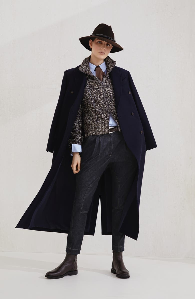 Brunello Cucinelli Equestrian trousers, Alternate, color, Dark Denim