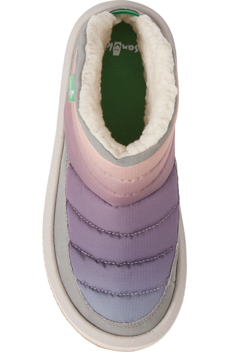 Sanuk Puff N' Chill Ombré Quilted Faux Fur Bootie, Alternate, color,