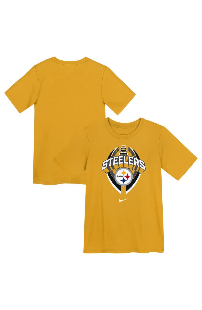 Nike Preschool Nike Gold Pittsburgh Steelers Icon Legend Performance T-Shirt, Main, color, 