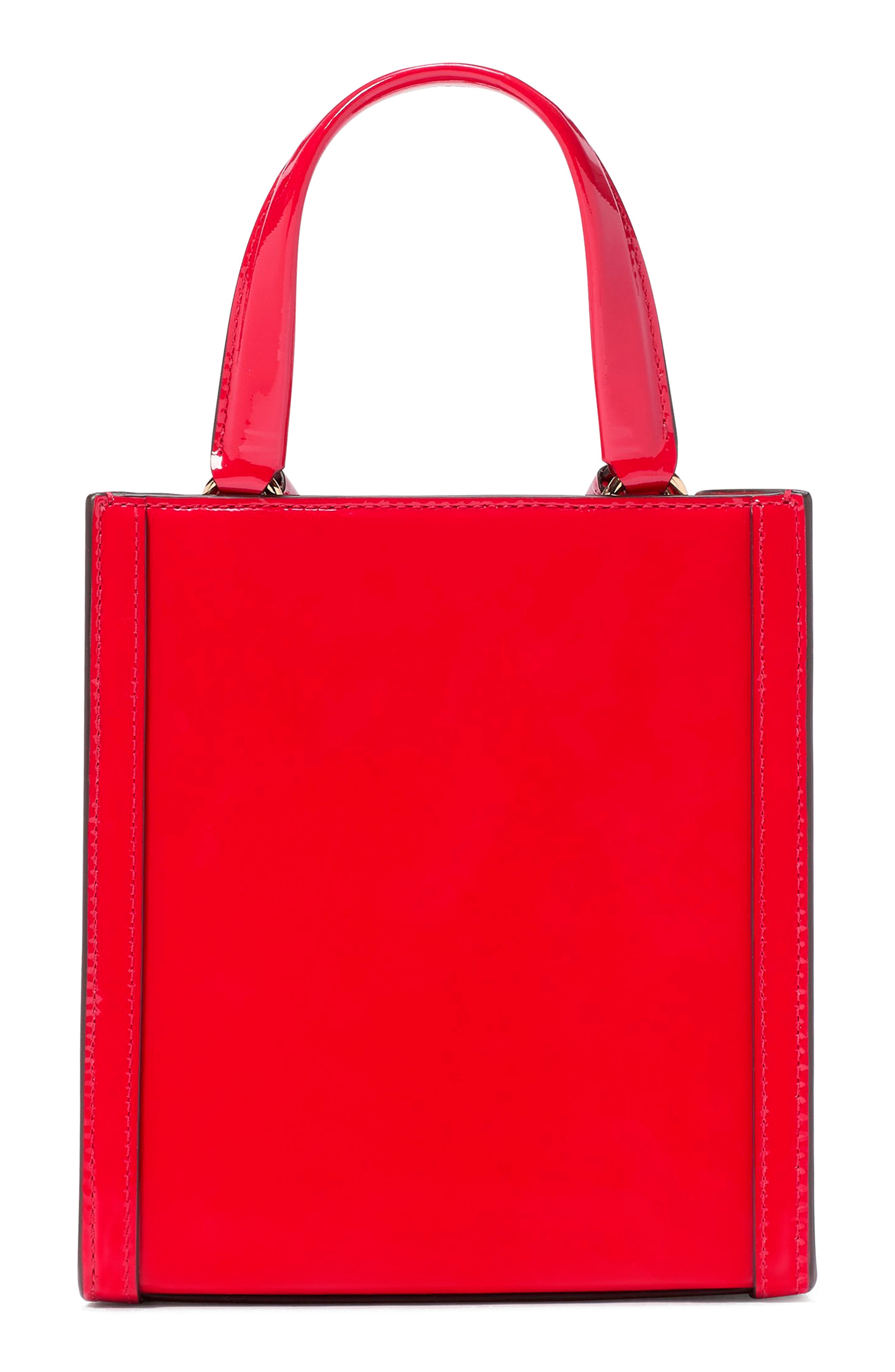 Kate Spade New York key to my heart embossed patent leather tote, Alternate, color, 