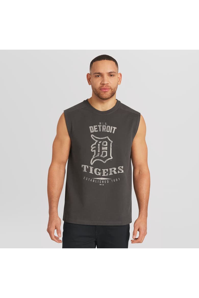 Men's Darius Rucker Collection by Fanatics  Charcoal Detroit Tigers Muscle Tank Top, Main, color, Charcoal