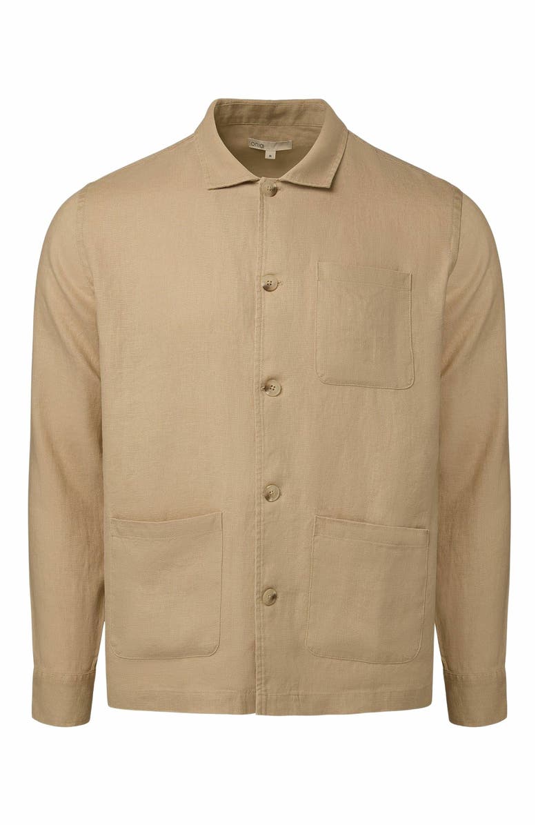 Onia Linen Overshirt, Alternate, color, 