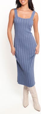 Petal & Pup Lexah Rib Midi Sweater Dress