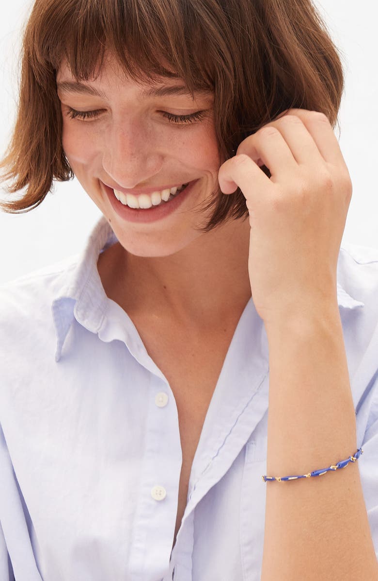 Clare V. Sardine Bracelet, Alternate, color, Coblt
