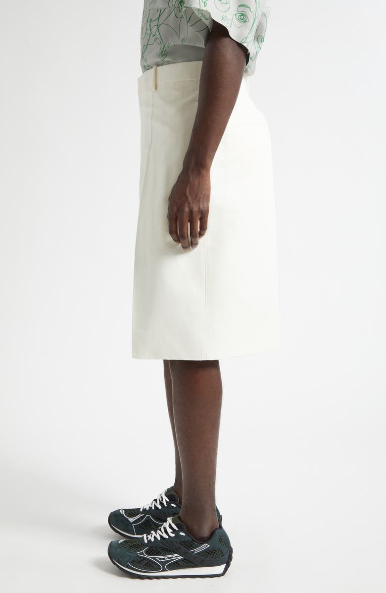 Bottega Veneta Cotton & Silk Crinkled Toile Shorts, Alternate, color, 9107 Parchment