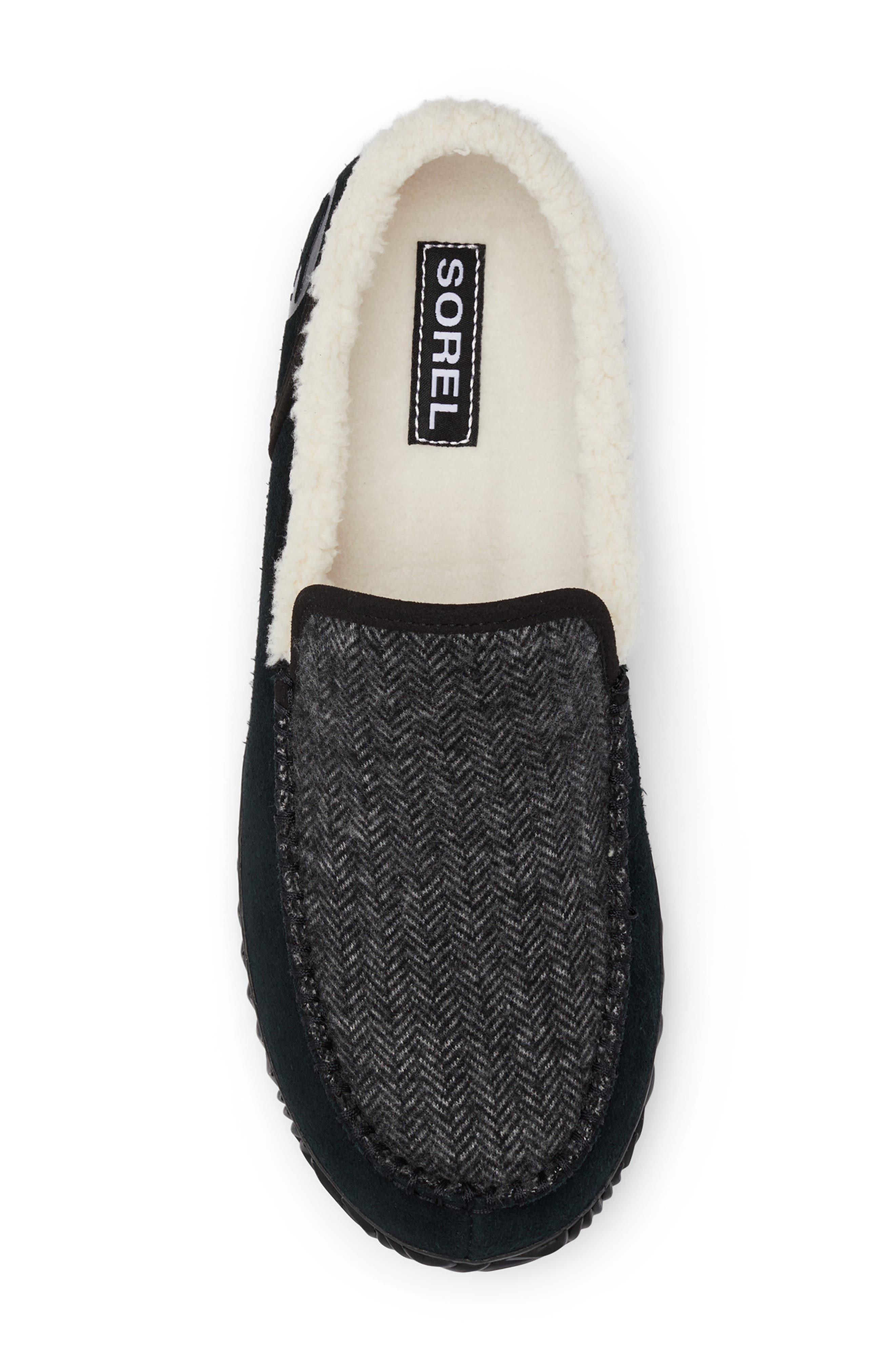 Dude MOC™ Faux Fur Lined Slipper, Alternate, color, GRILL/ BLACK
