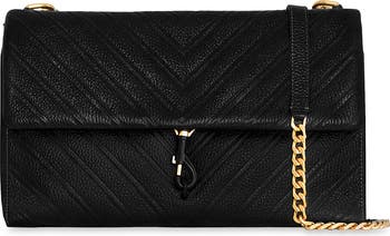 Rebecca Minkoff Large Edie Chevron Embossed Leather Shoulder Bag