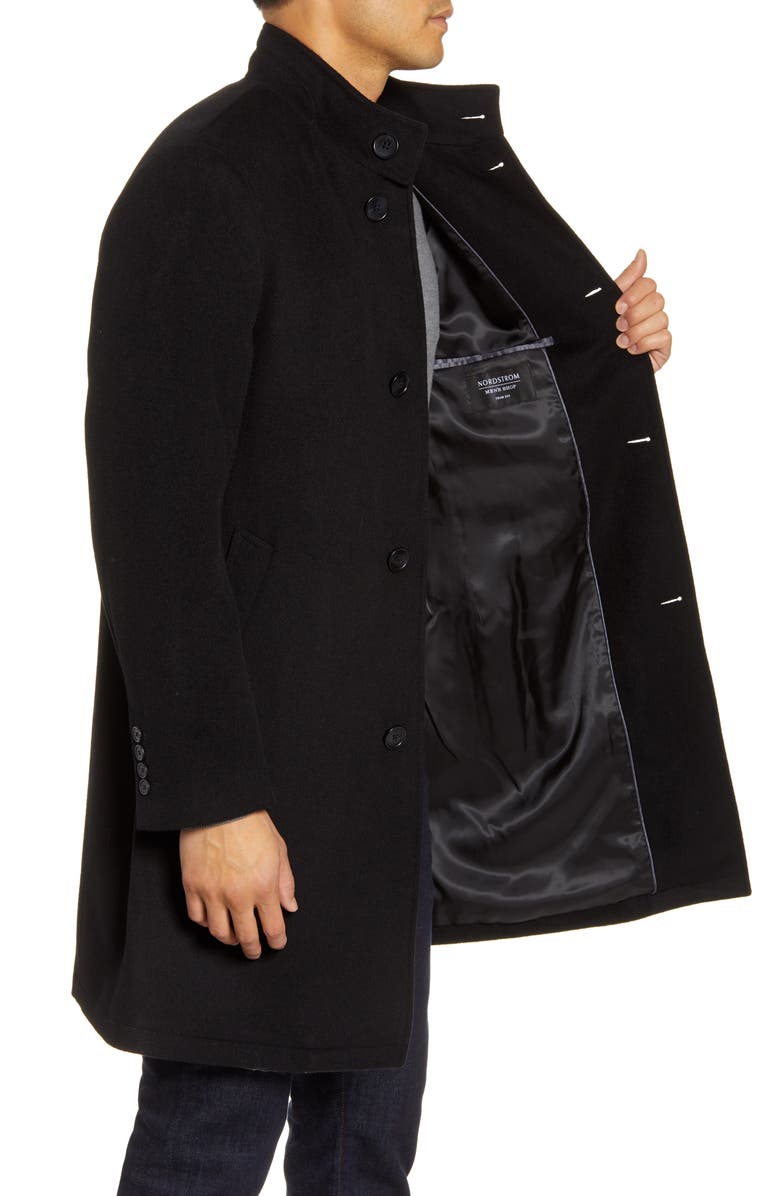 NORDSTROM MEN'S SHOP Trim Fit Wool Blend Overcoat, Alternate, color, 