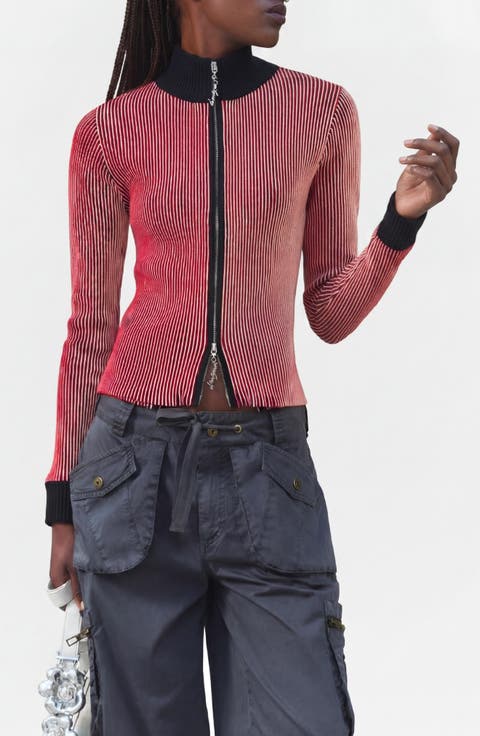 Ribbed Zip Sweater