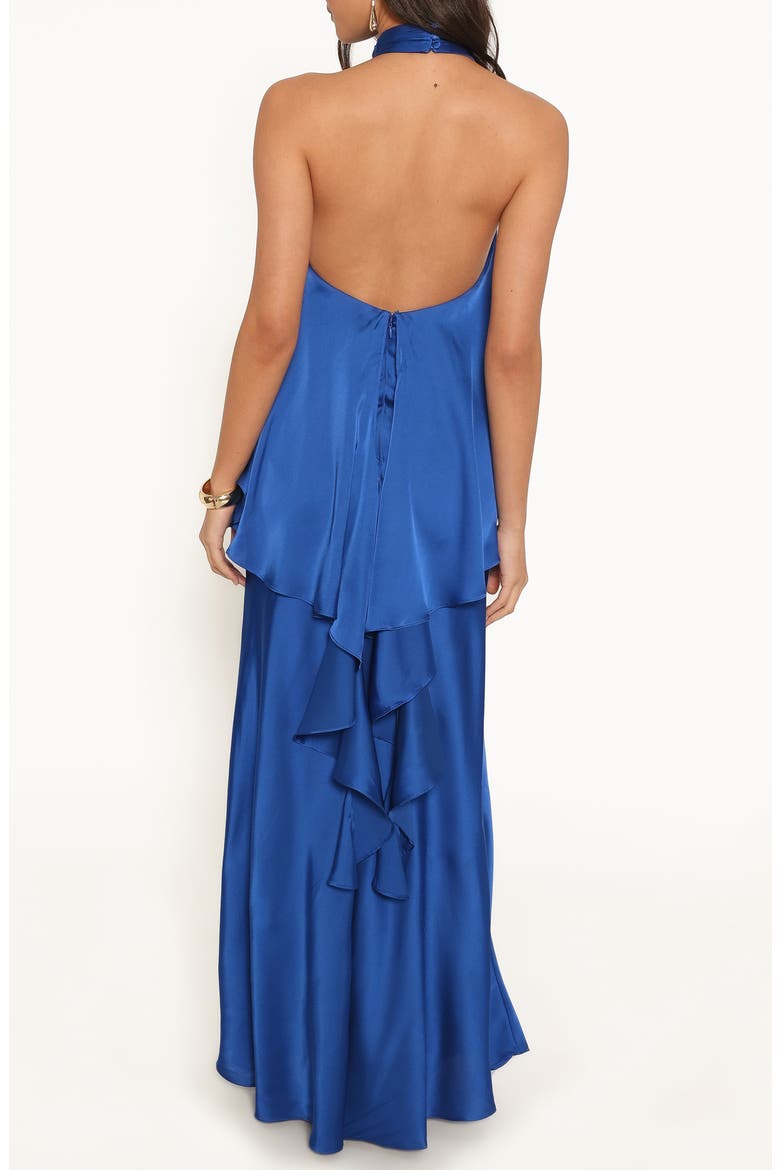 Nyomi Tiered High Neck Maxi Dress, Alternate, color, COBALT BLUE