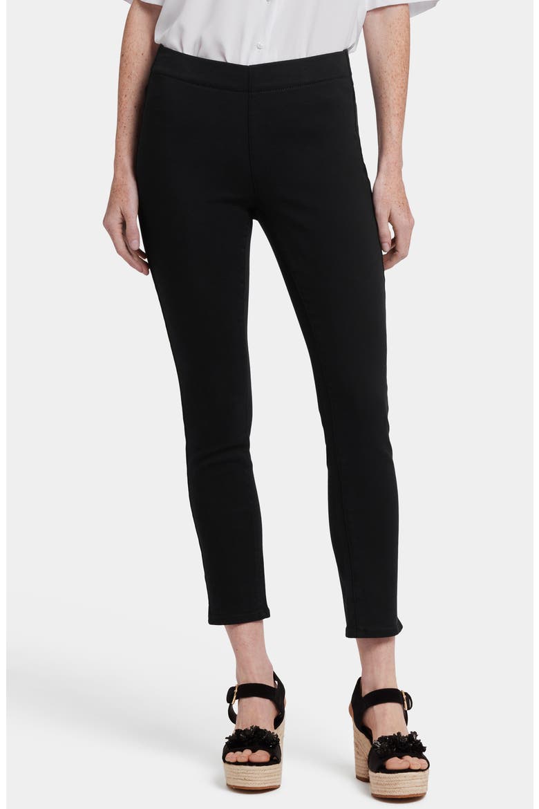 Ankle Slit Pull-On Jeans, Main, color, OVERDYE BLACK