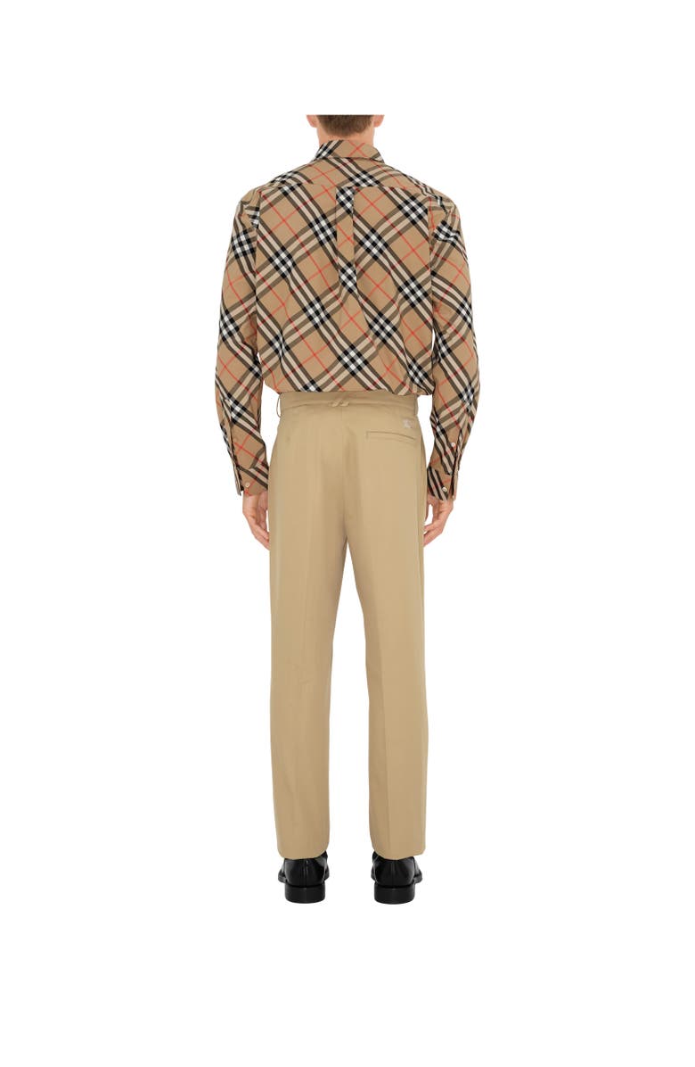 Burberry Check Cotton Poplin Shirt, Alternate, color, Sand