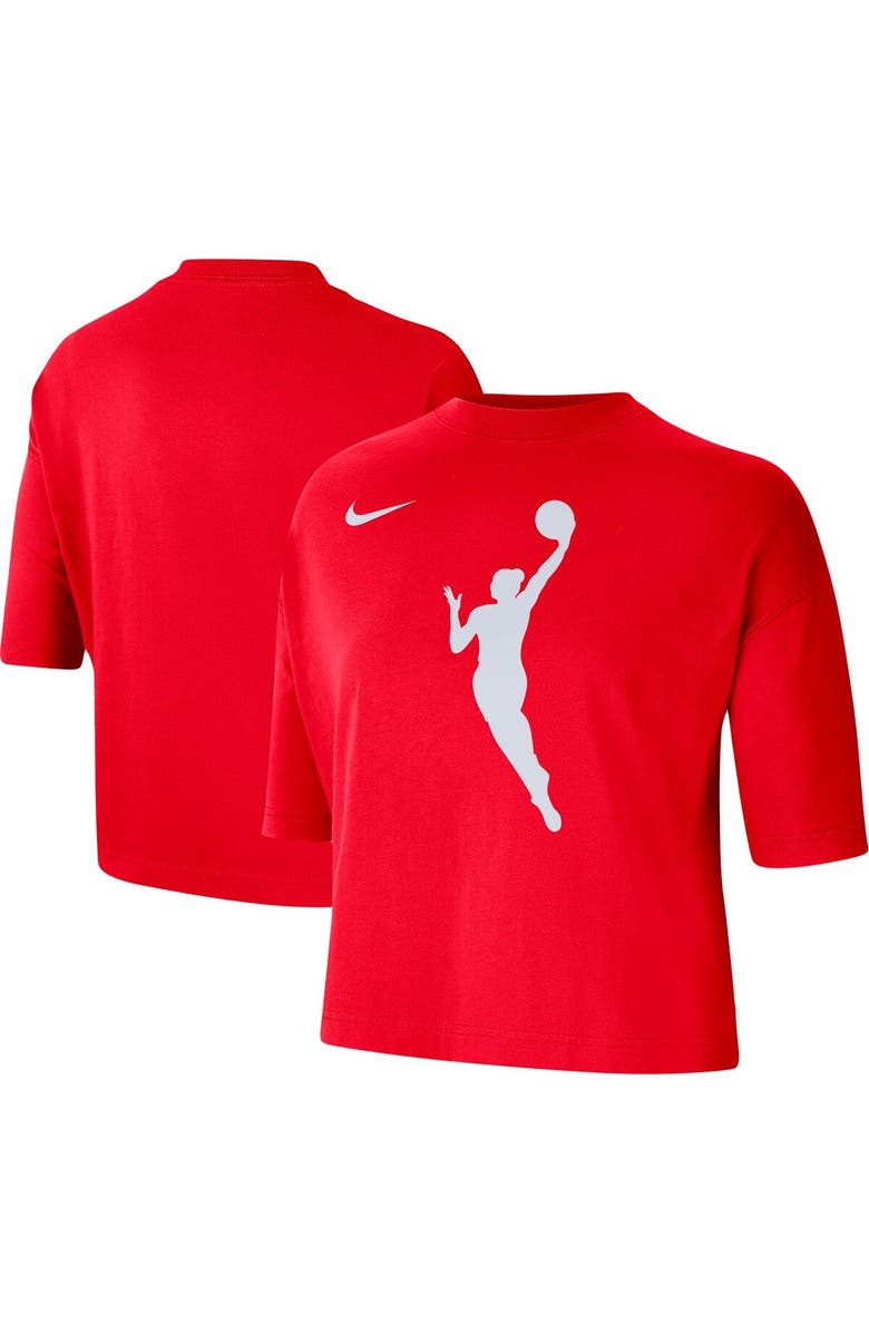 Nike Women's Nike Red WNBA Logowoman Team 13 Cropped Boxy T-Shirt, Main, color, 
