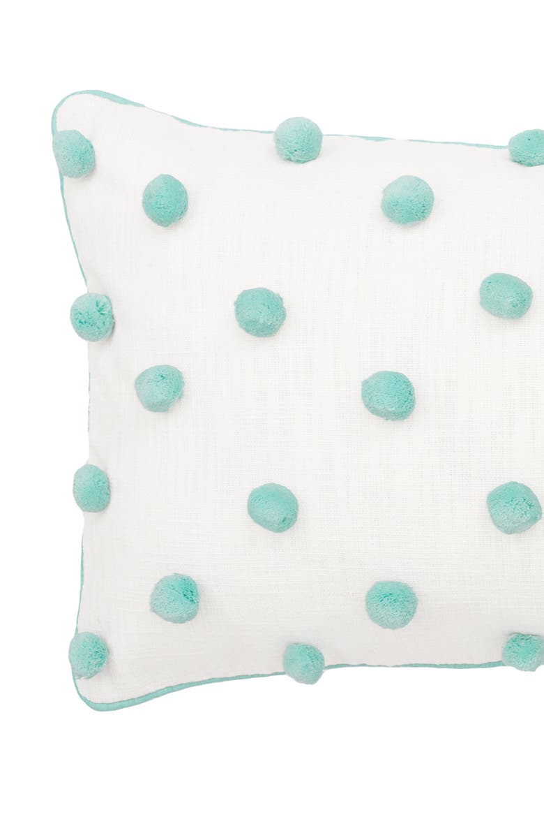 Surf Dot Rectangle Oblong Tufted Decorative Accent Pillow, Alternate, color, Green