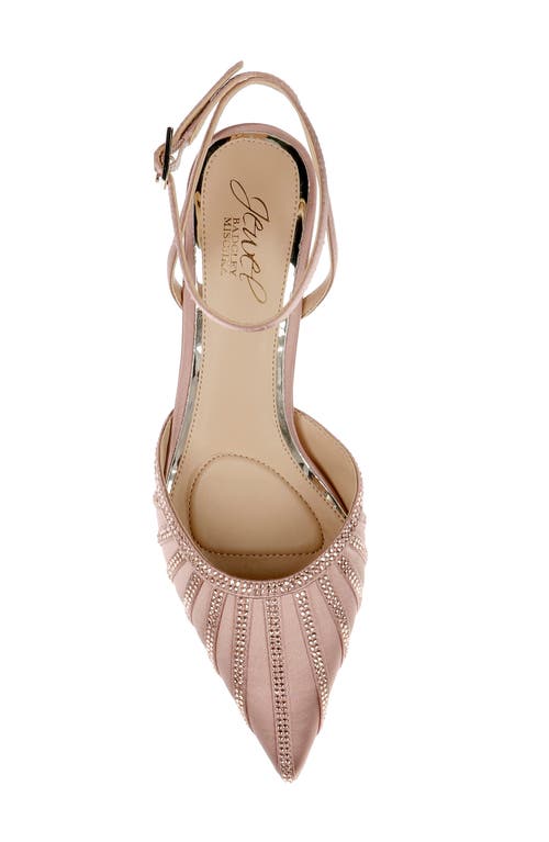 Jewel Badgley Mischka Fable Ankle Strap Pointed Toe Pump In Neutral