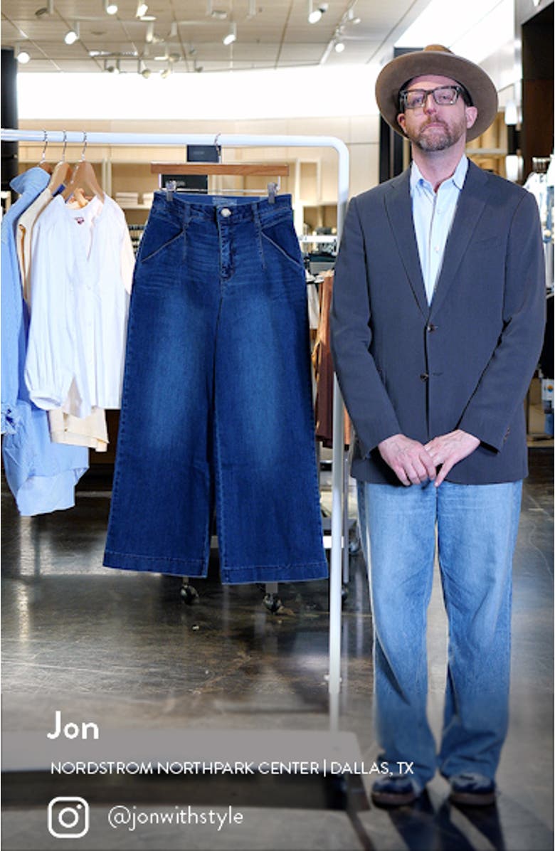 'Ab'Solution Wyatt Skyrise V-Pocket Ankle Wide Leg Jeans, sales video thumbnail