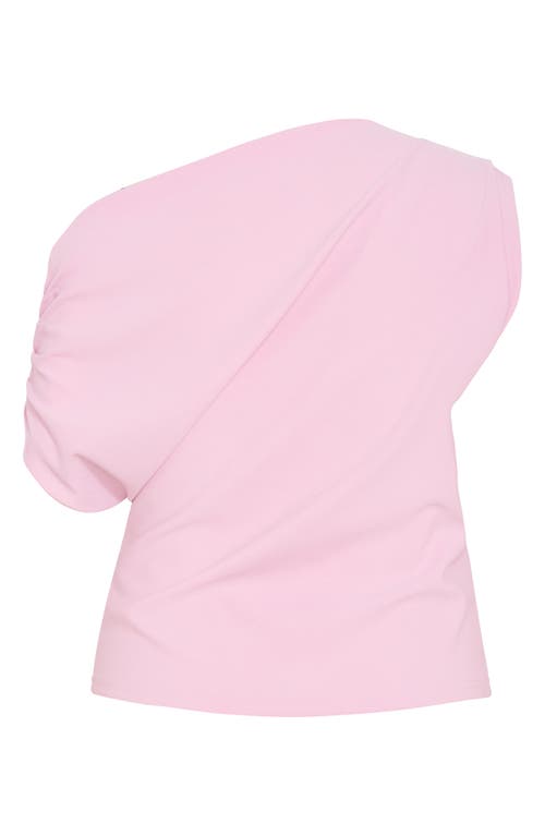 City Chic Imani One-shoulder Top In Pink