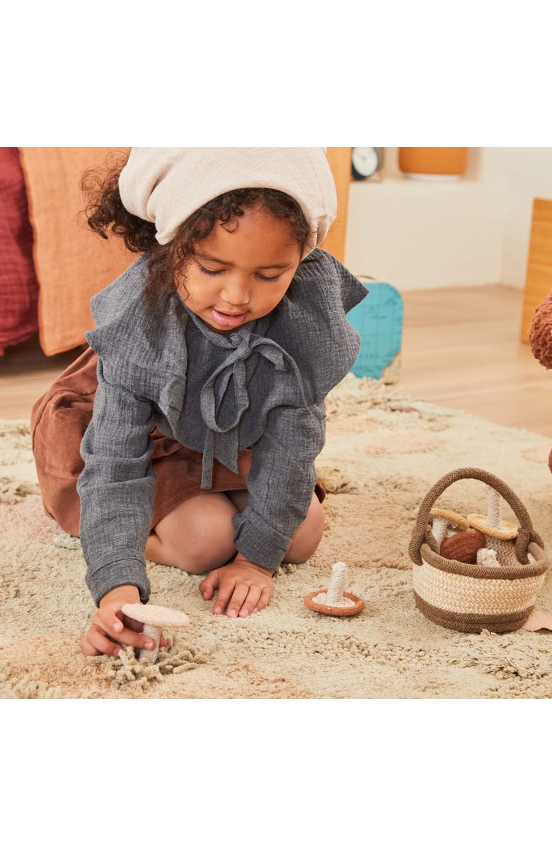 Lorena Canals Washable Play Rug Mushroom Forest, Alternate, color, Olive