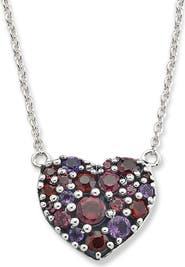 SAMUEL B. Semiprecious Stone Heart Pendant Necklace