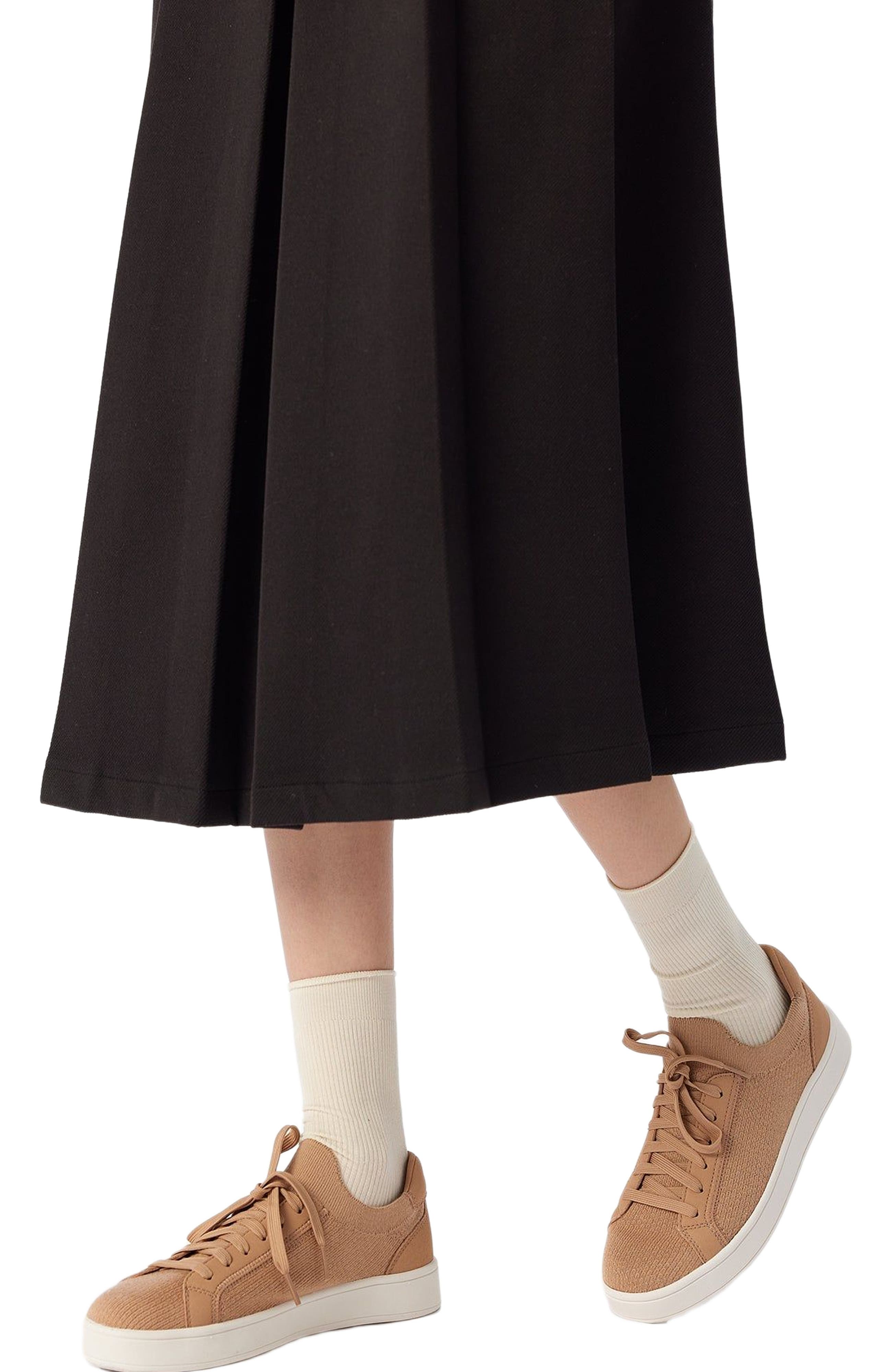 Mercerized Wool Cashmere Knitted Sneakers, Alternate, color, toasted almond