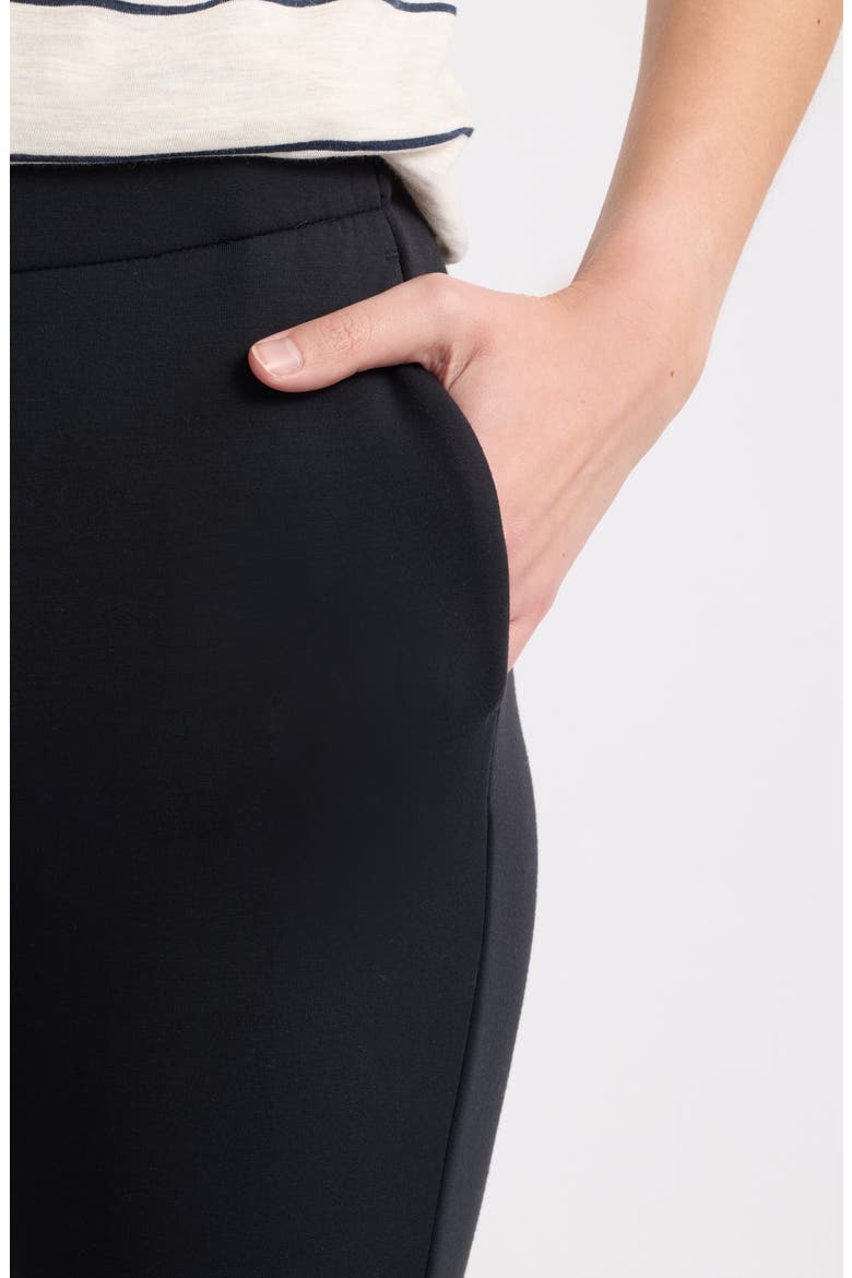 Flare Leg Scuba Pants, Alternate, color, BLACK