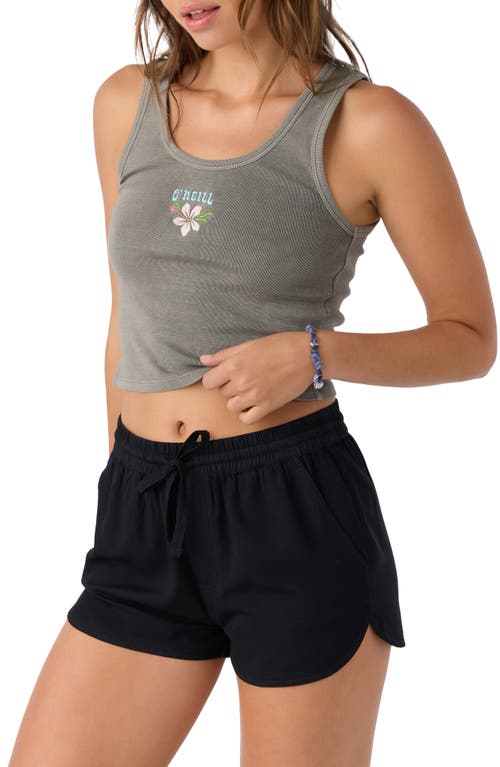 O'neill Juniors' First Bloom Cropped Tank In Smoked Pearl