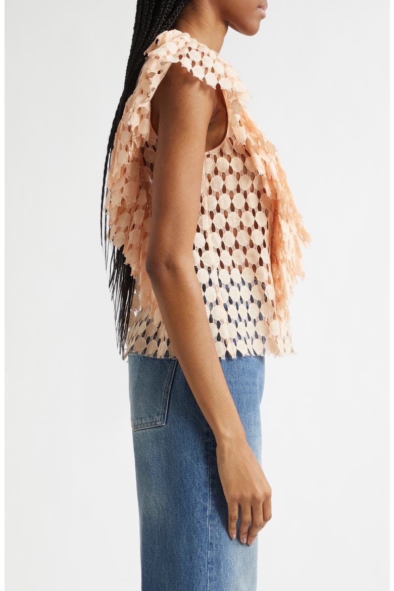 Daevy Cutout Ruffle Top, Alternate, color, BLUSH