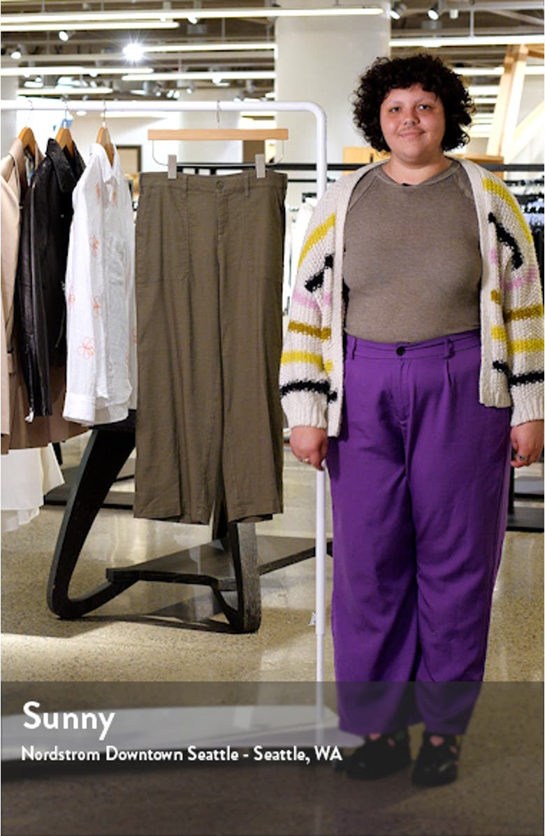 Linen Blend Crop Wide Leg Pants, sales video thumbnail