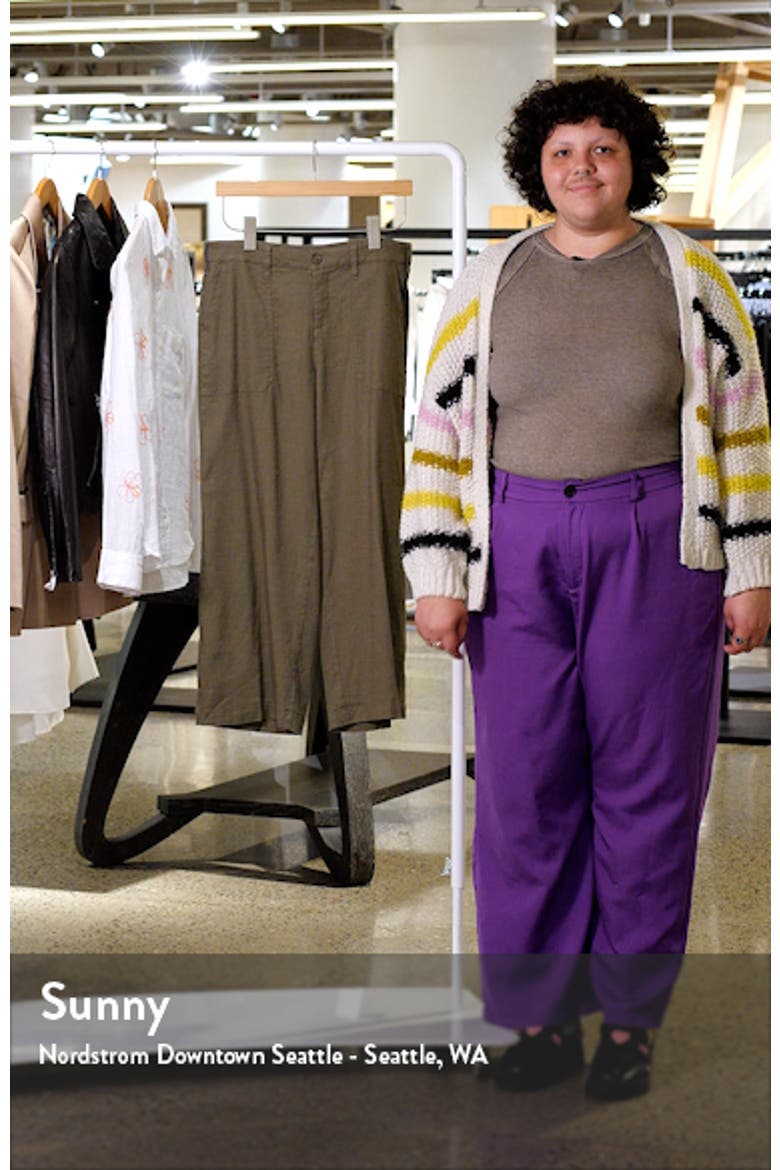 Linen Blend Crop Wide Leg Pants video