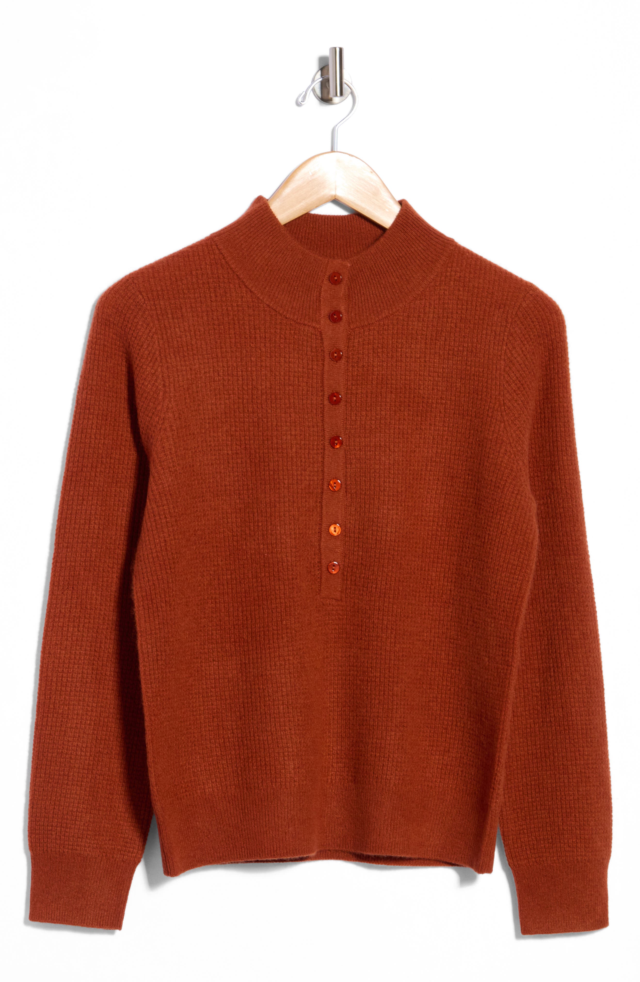 Mock Neck Cashmere Sweater
