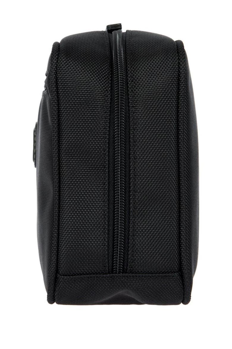 Nylon Shave Case, Alternate, color, BLACK WITH BROWN