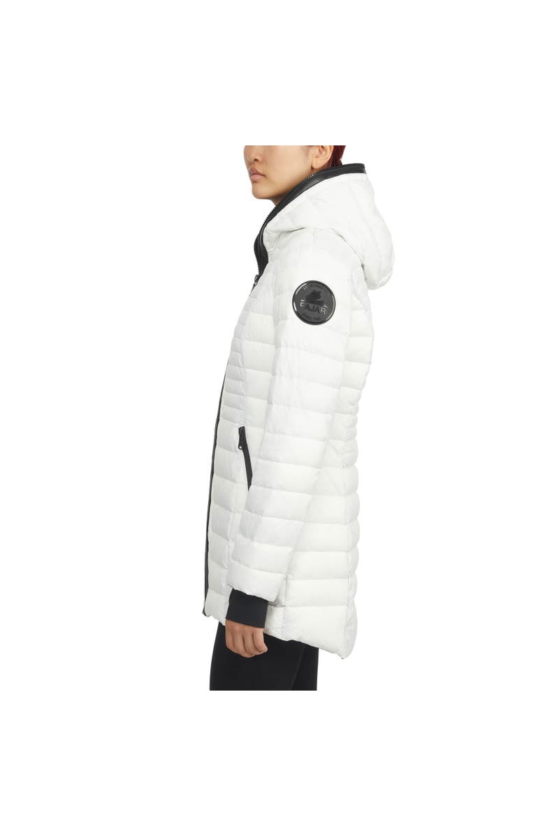 Pajar Lyvien Light Weight Packable Puffer with Zip to Top Fixed Hood, Alternate, color, White Op