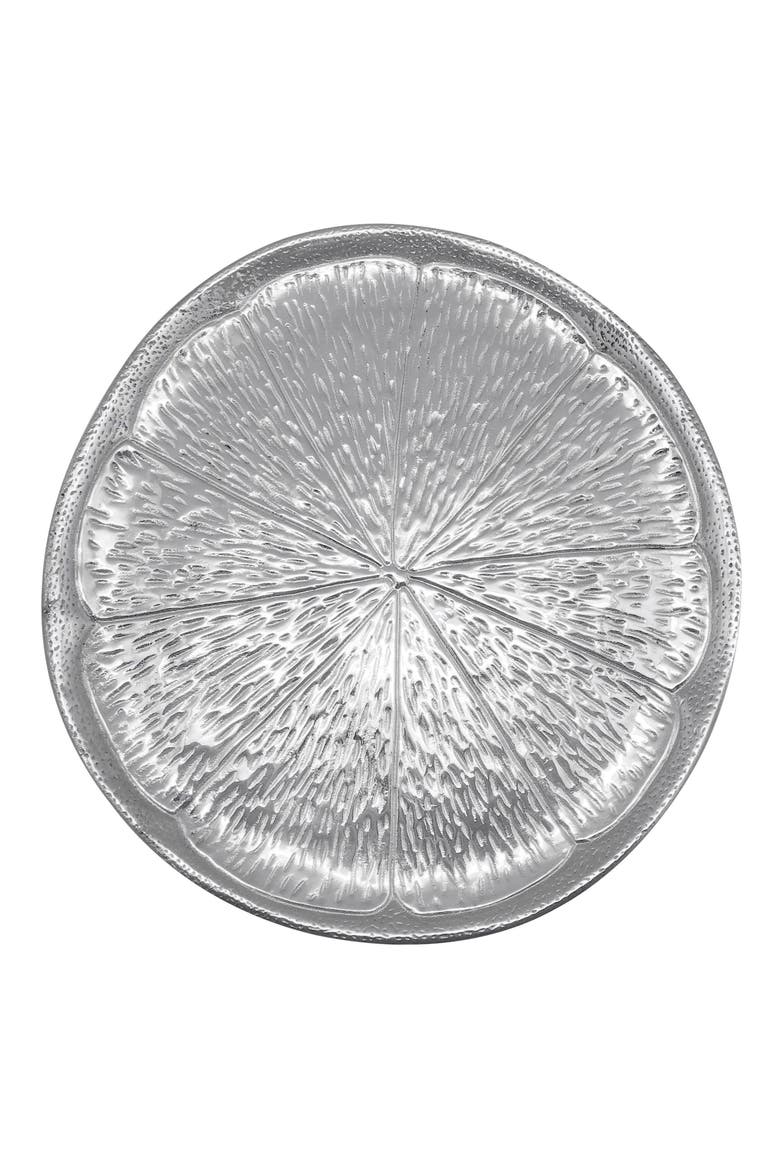 Citrus Slice Serving Platter, Main, color, SILVER