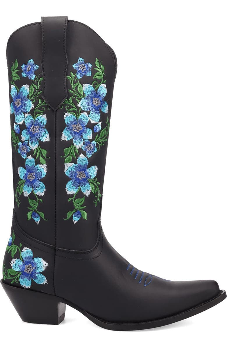 Dingo Posie Knee High Western Boot, Alternate, color, Black